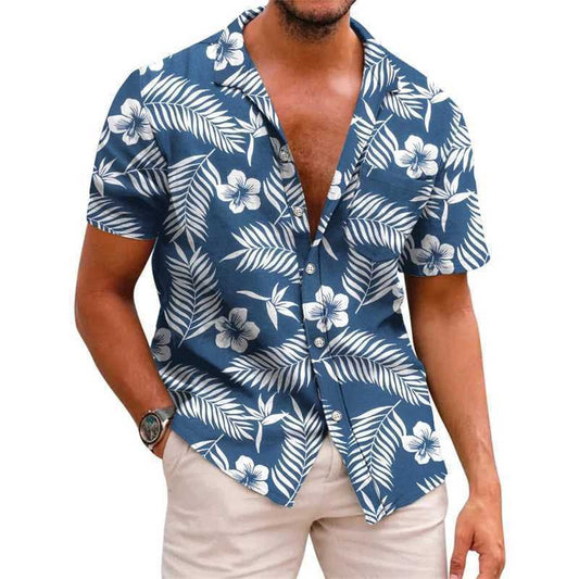 Summer Hawaii Printing Men Short Sleeve