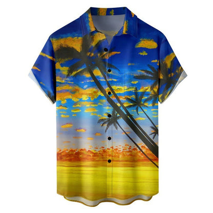 3D Digital Printing Shirt Hawaiian Casual