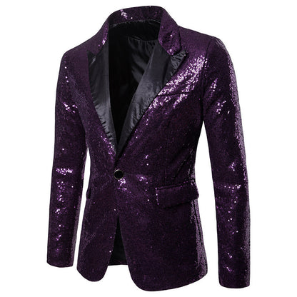 European And American Performance Dress Gold Sequined Suit