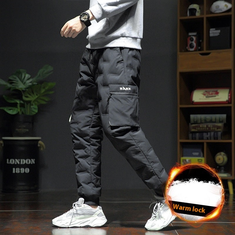 Down Wadded Trousers Men's Outer Wear Men's Thickened