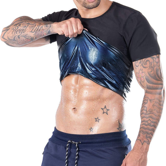 Men's Short Sleeve Athletic Fitness Body Shaping Tank Top