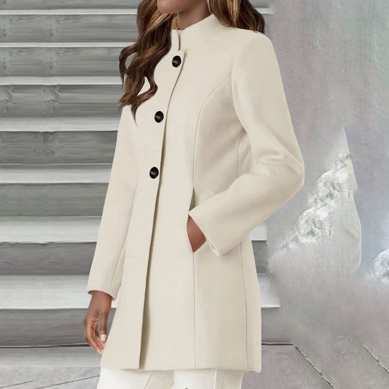 European And American Temperament Slim Fit Elegant Woolen Coat