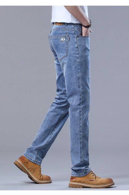 Summer Straight Loose Ice Silk Thin Jeans