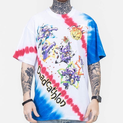 Printed Tie-dye Short-sleeved T-shirt Men's Loose