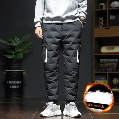 Down Wadded Trousers Men's Outer Wear Men's Thickened