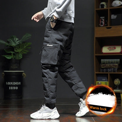 Down Wadded Trousers Men's Outer Wear Men's Thickened