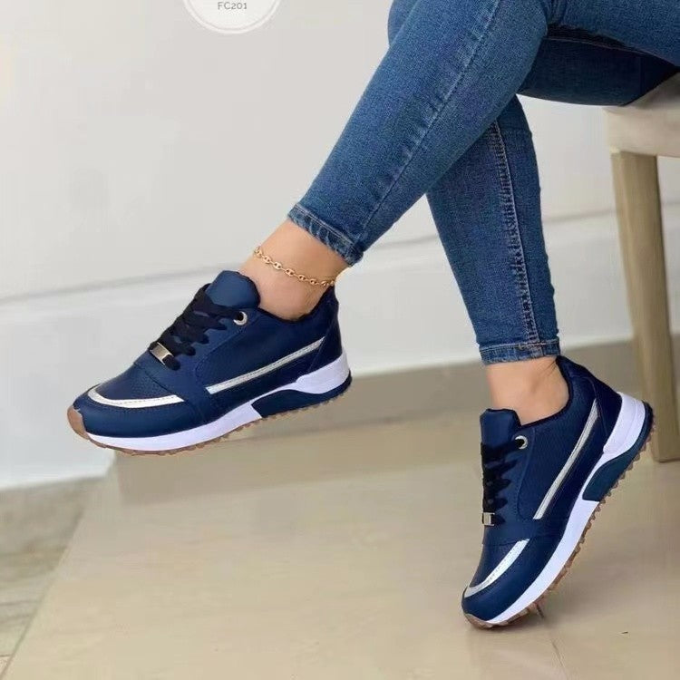 Casual Lace-up Flat Shoes Women