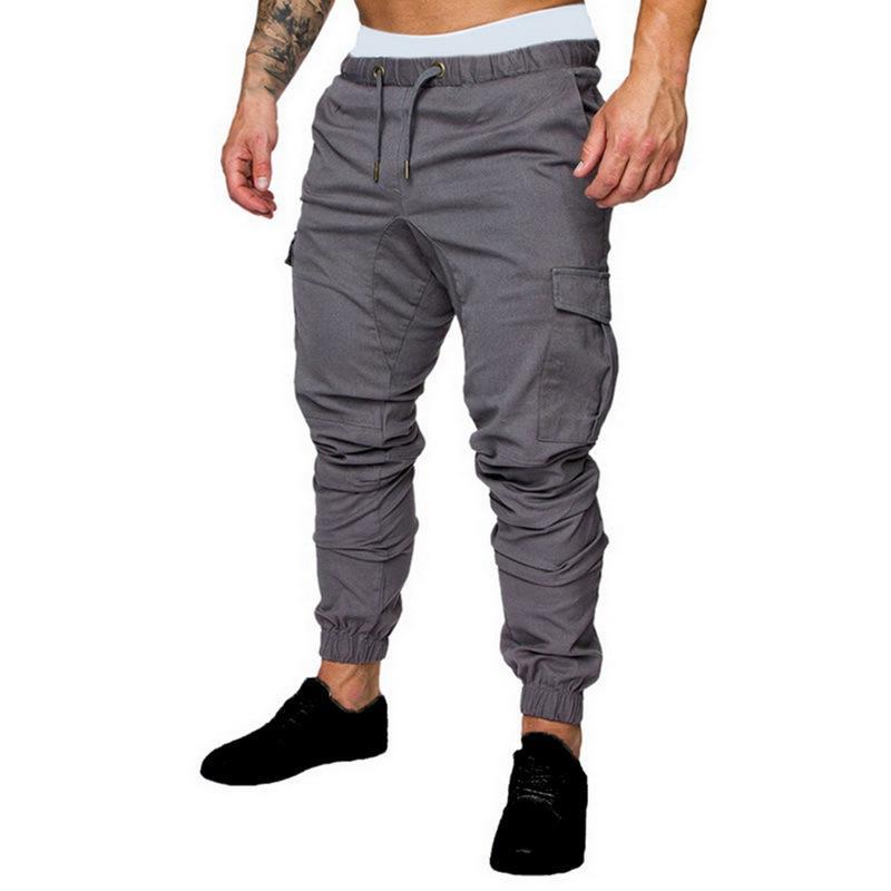 Men's Long Jogging Multi-pocket Trousers