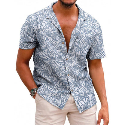 Men's Summer Printed Short-sleeved Shirt