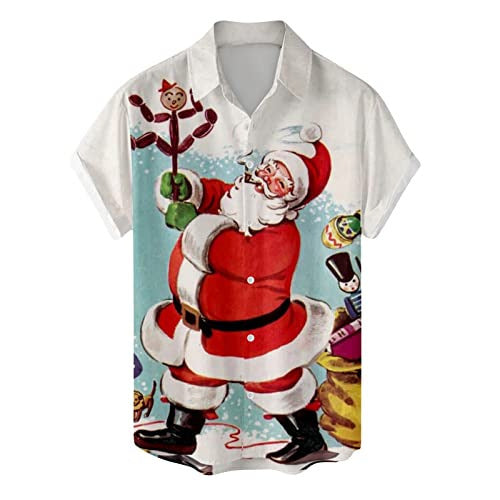 European Size 3D Christmas Printed Shirt Men