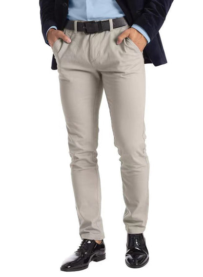 Men's Micro-elastic Straight-leg Trousers