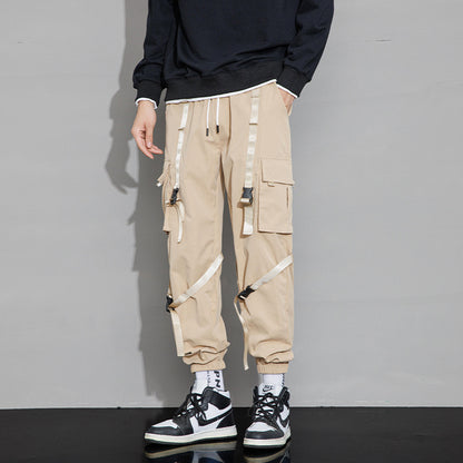 Sports And Leisure Multi-pocket Ankle Banded Working Pants