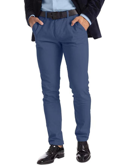 Men's Micro-elastic Straight-leg Trousers