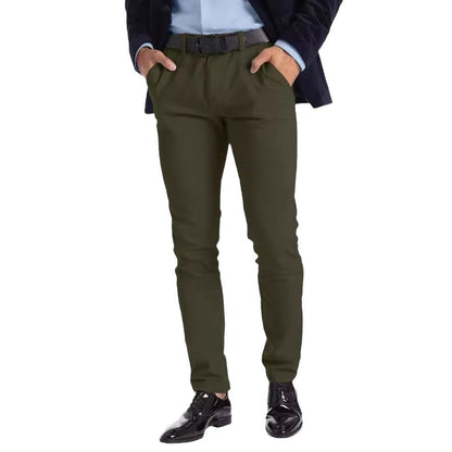 Men's Micro-elastic Straight-leg Trousers