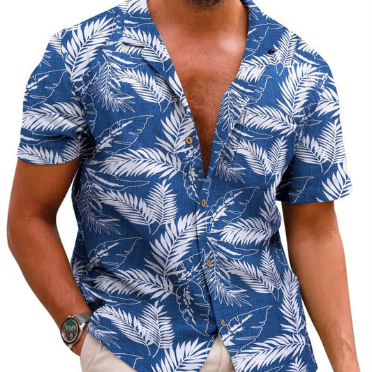 Men's Summer Printed Short-sleeved Shirt