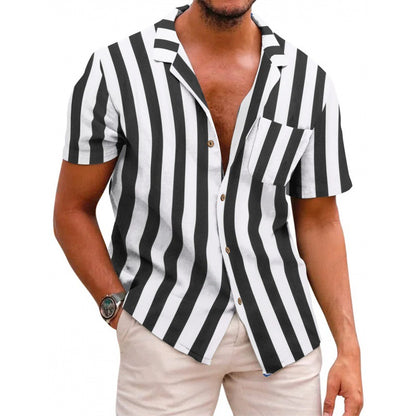 Men's Summer Printed Short-sleeved Shirt