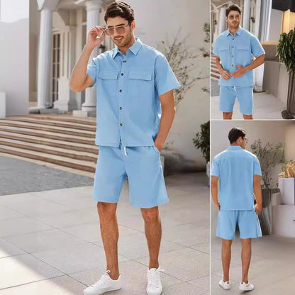 Sports And Leisure Suit Men's Fashion Trendy Shorts Short Sleeve Suit