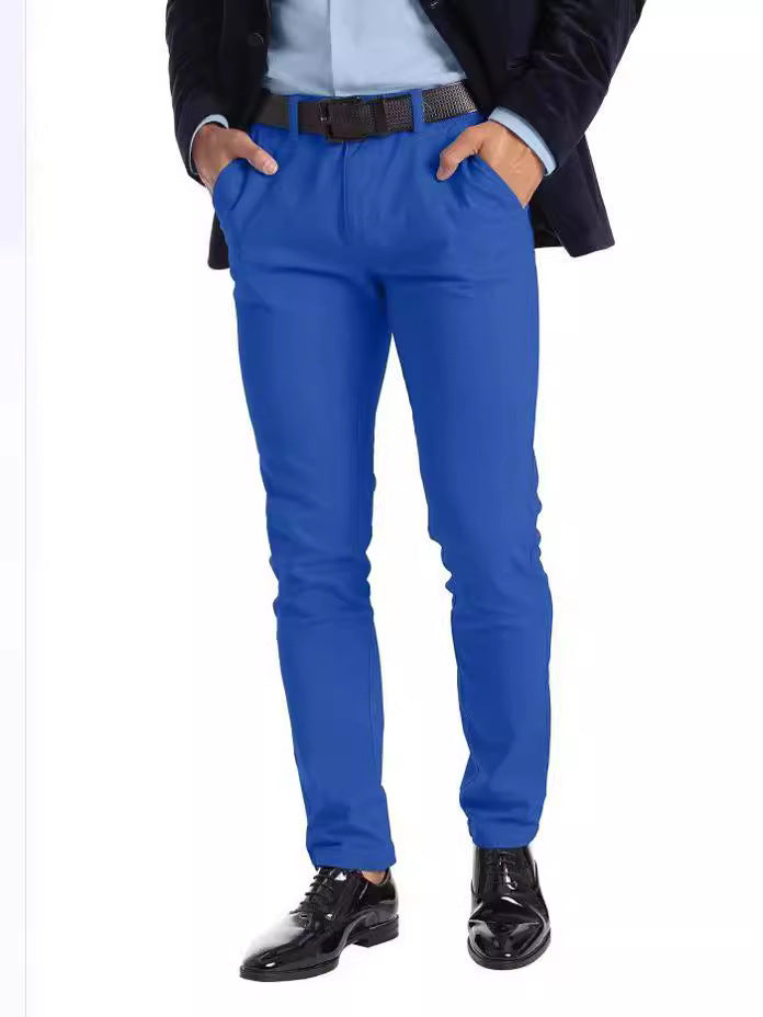 Men's Micro-elastic Straight-leg Trousers