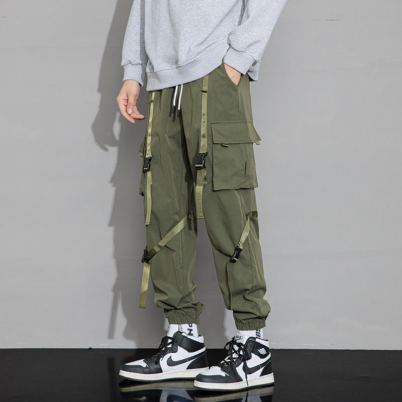 Sports And Leisure Multi-pocket Ankle Banded Working Pants