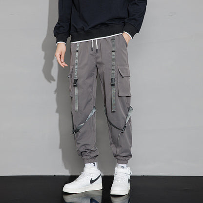 Sports And Leisure Multi-pocket Ankle Banded Working Pants