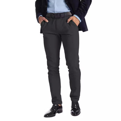 Men's Micro-elastic Straight-leg Trousers