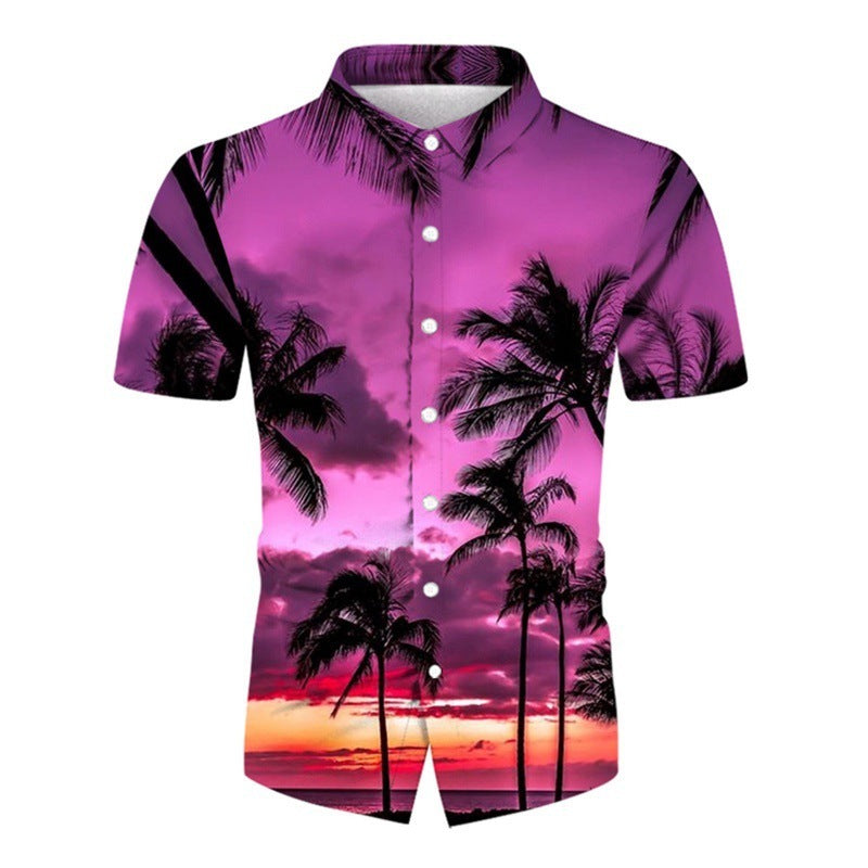 3D Digital Printing Shirt Hawaiian Casual