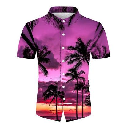 3D Digital Printing Shirt Hawaiian Casual