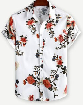 Casual Cardigan Top Digital Printed Shirt