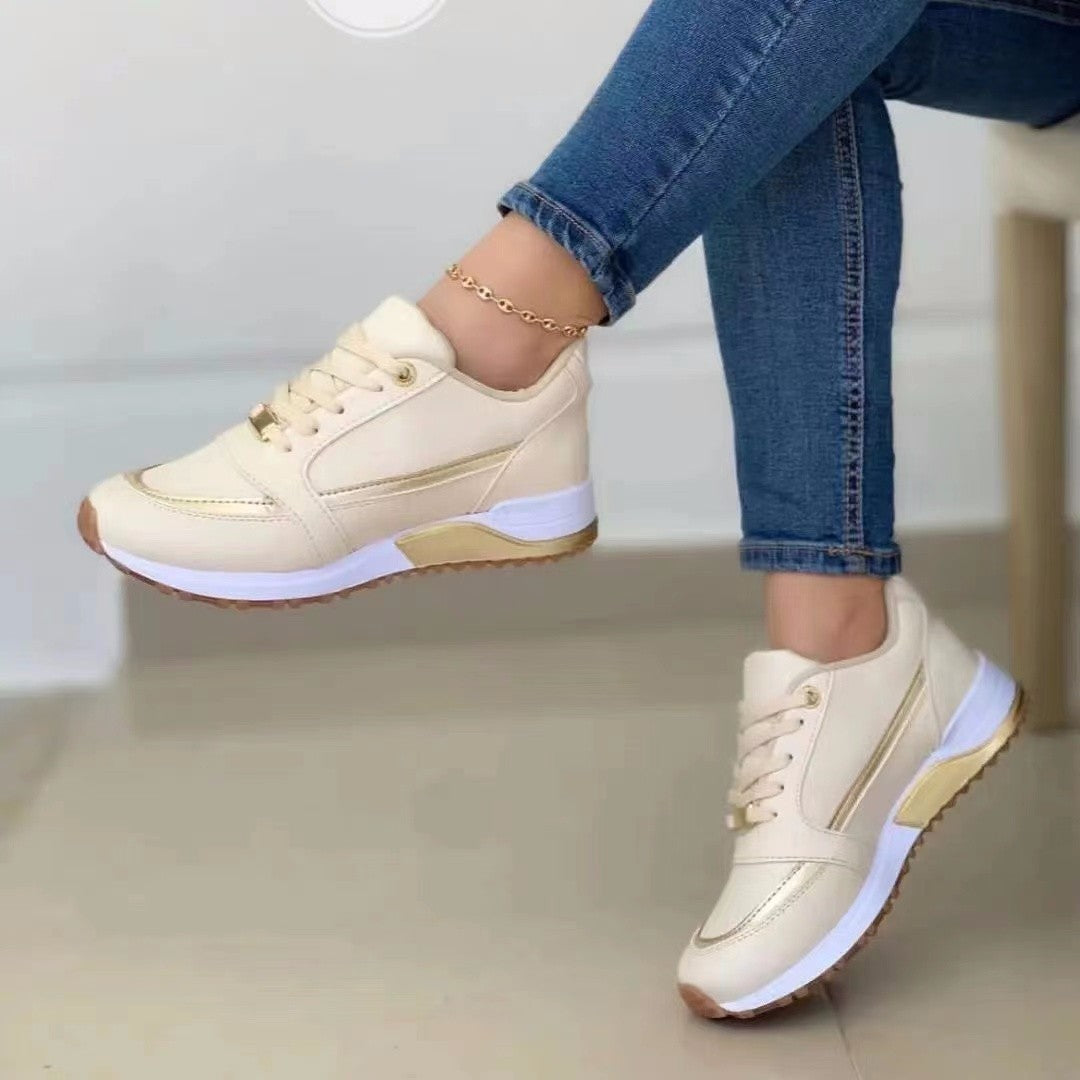 Casual Lace-up Flat Shoes Women